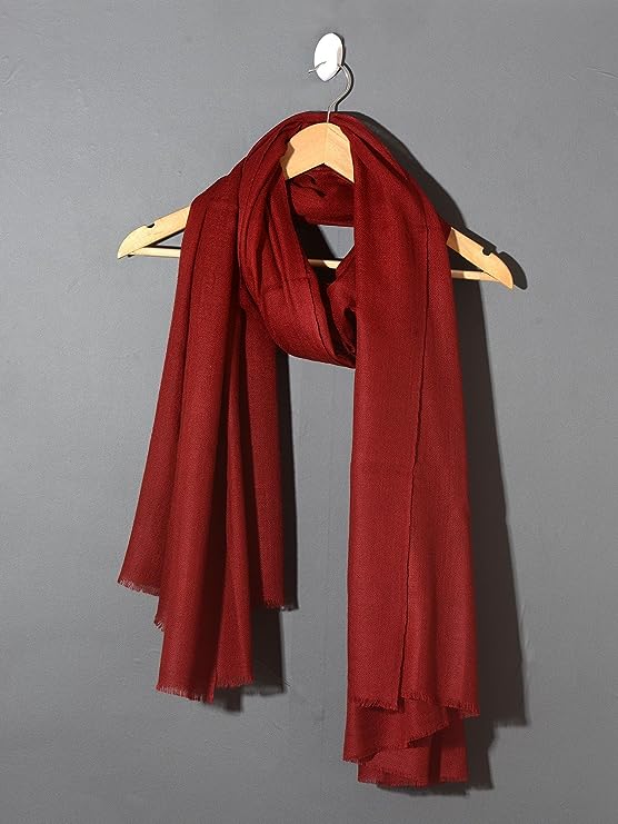 Luxury Maroon Pashmina Shawl – 50x100 Unisex Pure Pashmina