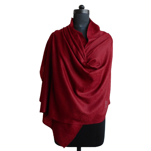 Maroon Pashmina Unisex Cashmere Shawl